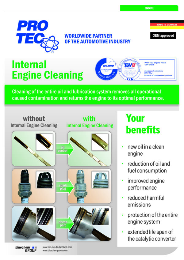 PRO-TEC Poster DIN A2 Engine Cleaning Why